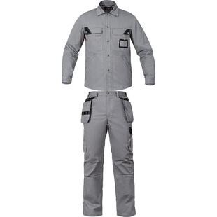 bauskydd保世基工装涤棉透气耐磨夏工作服套装男结实多兜劳保制服