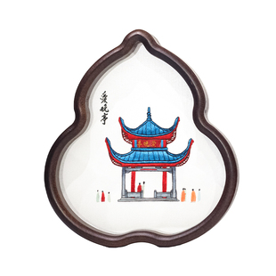 雅绣集湘绣双面绣葫芦摆件手工工艺品新年礼品送礼熊猫湖湘文化