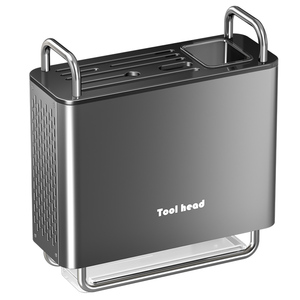 2025新款刀架置物架磁吸厨房置物架多功能台面刀具筷笼一体收纳架