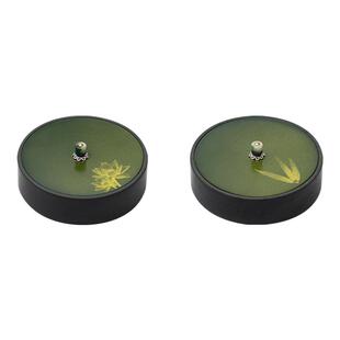 适意澄怀砚台歙砚书法专用黄铜盖带盖初学者磨墨防蒸发墨碟墨池