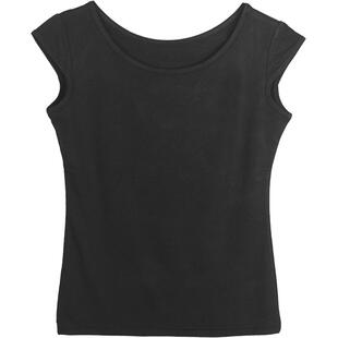 早春气质圆领小飞袖打底衫无袖t恤女修身显瘦短款内搭莫代尔上衣