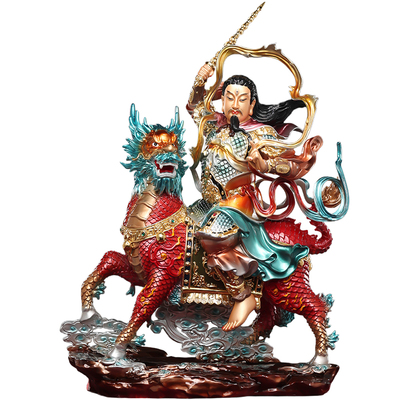 【热销榜】铜彩镶宝雷祖神像