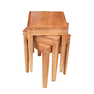 实木方凳餐桌凳家用餐厅凳四方凳成人板凳加高吃饭凳叠加现代木凳