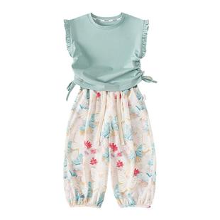 女童夏套装女宝宝夏装儿童夏日衣服女孩无袖上衣2026夏季新款童装