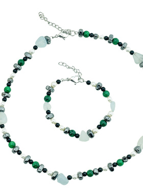 轻奢原创设计感海蓝宝锁骨链