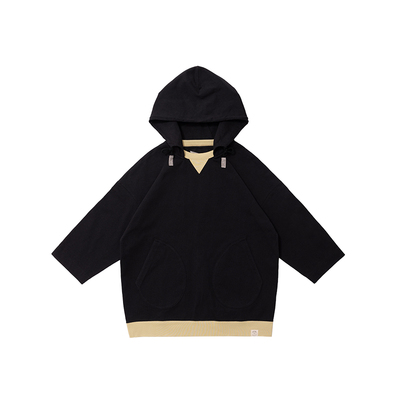 拼色TACITURNLI帽衫卫衣