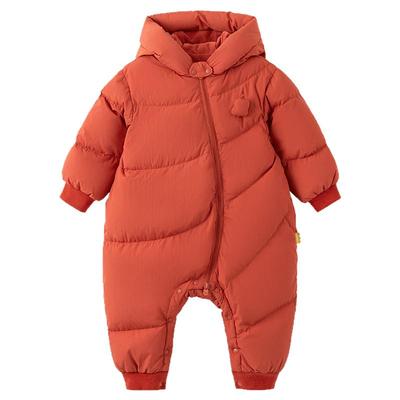 羽绒服连体衣papa爬爬三防可爱