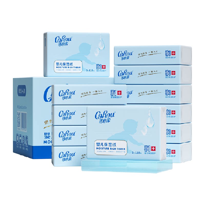可心柔婴儿保湿柔纸巾110抽12包S码