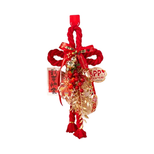 2026马年新款万字结门挂发财果挂件装饰品布置房间中国结挂饰