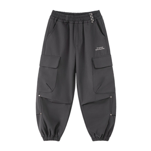 左西童装男童裤子春秋儿童春装户外工装裤2026新款中大童洋气长裤