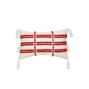 沙发氛围感抱枕灰色沙发搭配高级感新中式红色几何簇绒绣流可拆洗