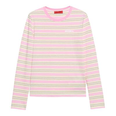 【2026春夏新品】MAX&Co.女装撞色条纹长袖棉质打底衫6971016302