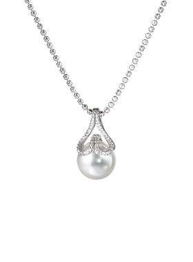 西大班施家珍珠鱼尾吊坠通体S925