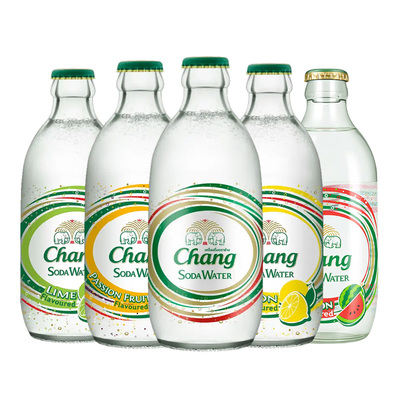 泰国chang泰象苏打水325ml*5/12瓶青柠檬西瓜百香果原味0糖饮料