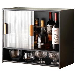 酒柜餐边柜现代简约展示柜网红小酒架欧式实木靠墙置物架客厅家用