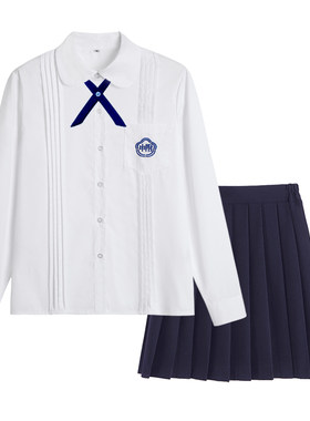 短袖附中校服衬衫jk制服风琴褶