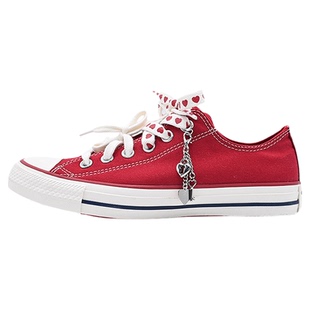 匡威Converse新款挚爱同心系列情人节女板鞋红色帆布鞋子A19057C