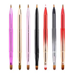 双头唇刷口红刷专用伸缩便携晕染带盖唇线笔涂润唇膏唇釉嘴唇刷子