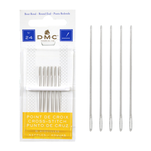 法国DMC针手工DIY绣花钢针大眼家用手缝刺绣针好用24号26号缝纫