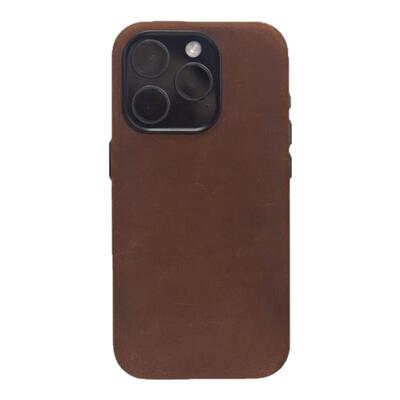 Urban Case 复古疯马皮革真皮磁吸磁吸电容按键适用于iPhone16promax手机壳苹果15pro牛皮质保护套原创商务