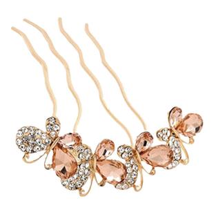 高端进口水晶发梳盘发插梳发饰水钻发夹发簪头饰盘头发的饰品头花