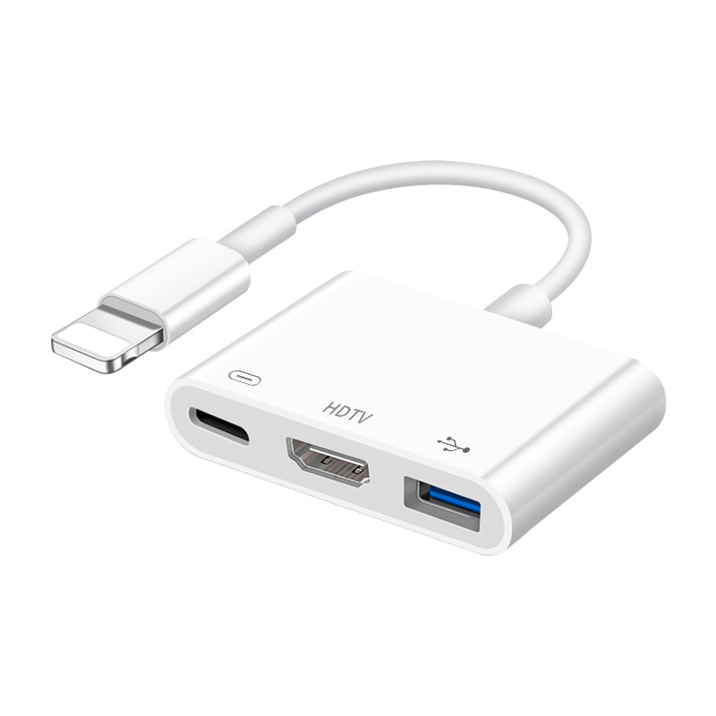 lightning转hdmi适用苹果转HDMI转换器转接头ipad平板手机拓展坞有线投屏器连接电视显示器接口iPhone
