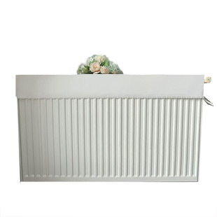 现代极简暖气片罩家用装饰罩防尘罩布艺防熏遮挡盖布半包暖气罩套