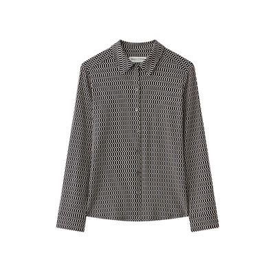 MOP针织印花女士长袖T恤