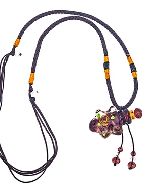 彩色琉璃香薰可打开小瓶挂件项链