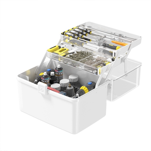 五金工具箱家用杂物整理美术生多功能储物电工维修零件渔具收纳盒