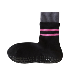 瑜伽袜子女士中筒纯棉吸汗防滑硅胶普拉提室内专业运动健身地板袜