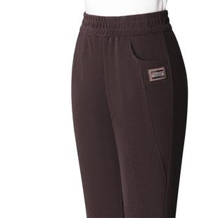 妈妈裤子秋冬2025新款高腰直筒裤显瘦休闲裤中老年欧棉绒女裤加绒