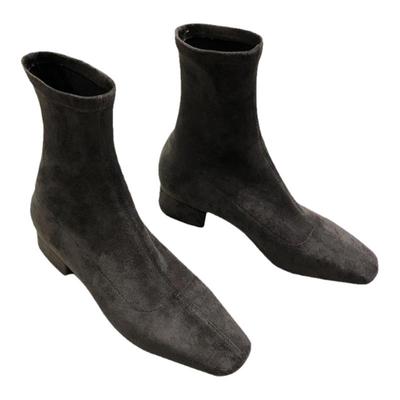 短靴女粗跟袜靴子套筒弹力瘦瘦靴