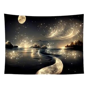 梦幻治愈系风景挂布背景布小众高级感墙布沙发床头装饰布艺挂画布