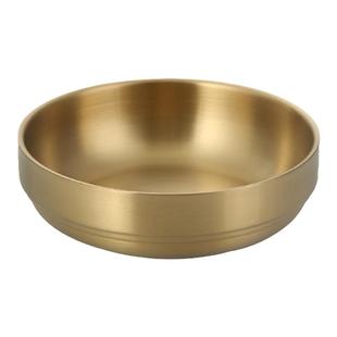 韩式不锈钢小菜碟餐碗调味碟酱料碟火锅蘸料碗米饭碗商用金色小碗