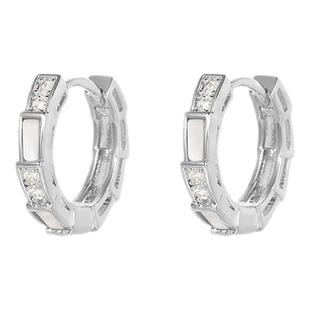 DODOGOGO骨节锆石耳扣2025新款爆款耳环轻奢高级感耳圈气质耳饰