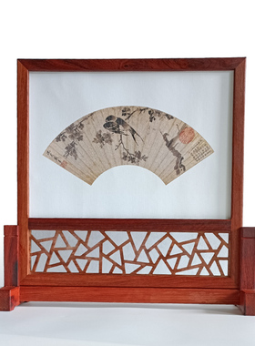 桌面摆件屏风实木插屏中式