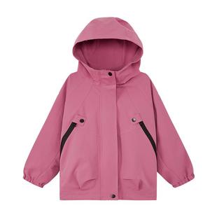 左西童装女童冲锋外套三合一春秋款2026新款儿童春装树莓户外衣服