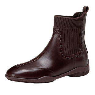 MILLIE'S/妙丽官方旗舰店内增高女靴冬季加绒保暖切尔西靴短靴女