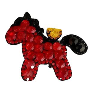 2026马年新款闪钻发夹马上有钱侧边刘海夹可爱喜庆过年小发卡头饰