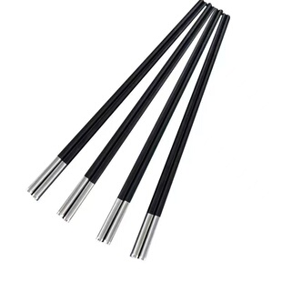 高端酒店定制合金筷子刻字加长饭店餐厅家用防霉耐高温金属头商用