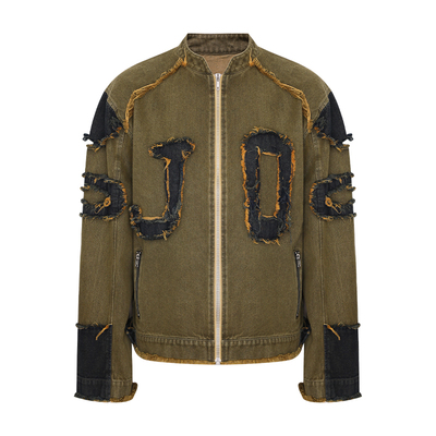 JohariWindow拼接撞色牛仔外套