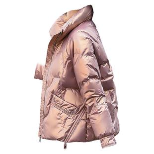 亮面短款羽绒服女冬季2025新款轻薄小个子冬女款女士爆款免洗外套