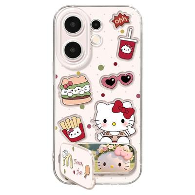 适用vivos30手机壳女款s19pro保护套vivo s16e全包18防摔s15/s12透明s18硅胶软s17外壳镂空s9好看KT猫新款s20