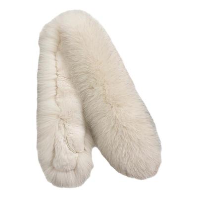 不冰脖子狐狸毛围巾背面獭兔毛