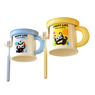 多巴胺镜柜磁吸漱口杯牙刷置物架免打孔一家四口倒挂沥水洗漱收纳