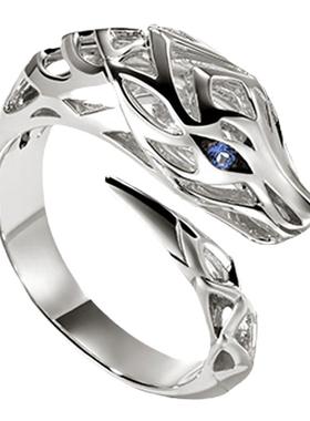 JH神龙蓝宝石未封口戒指小众轻奢