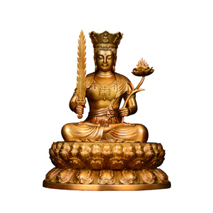 全铜汽车中控台佛像生肖本命佛虚空藏文殊普贤菩萨守护神车载摆件