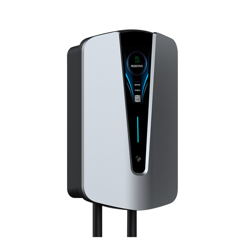 欧标type2美标type1彩屏充电桩app调节电流户外安装防水防尘防雷