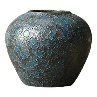 景德镇侘寂风禅意花瓶做旧古董风干花插花陶器酒店民宿装饰品摆件